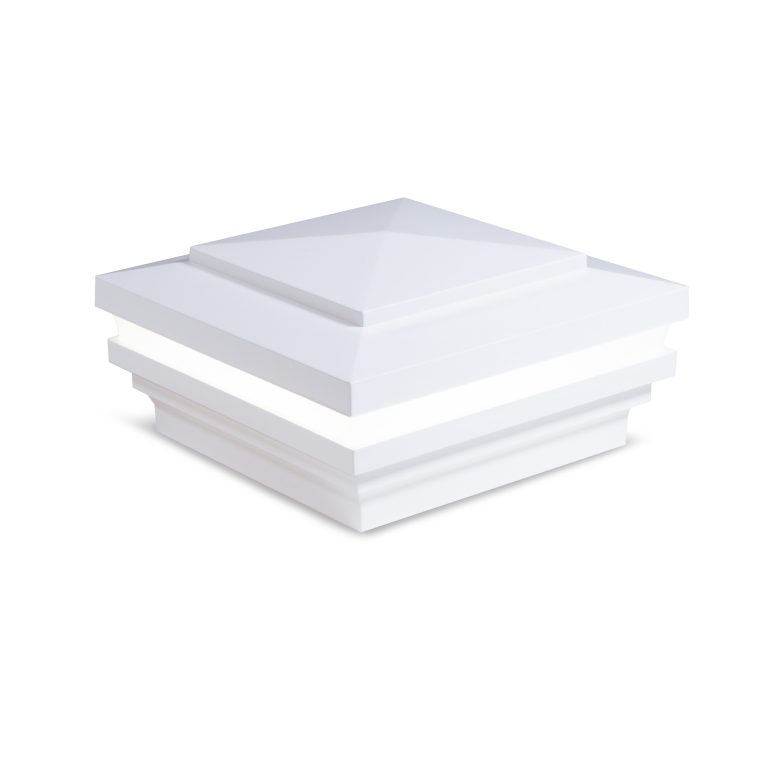 Sq. Cape May Halo Low Voltage Light Post Cap (ACT) & 2-Way Splitter