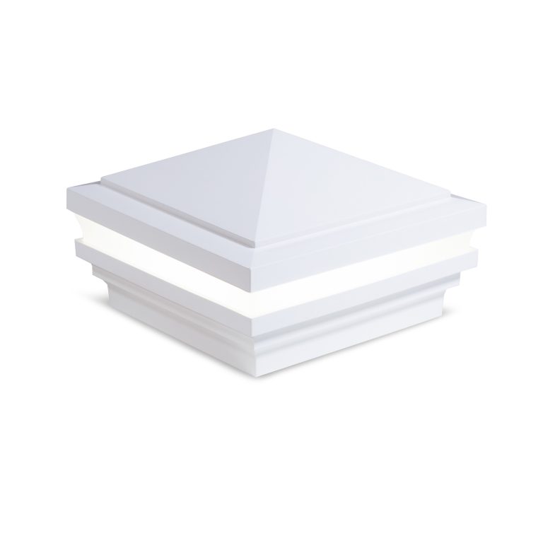 Sq. Haven Halo Low Voltage Light Post Cap (ACT) & 2-Way Splitter