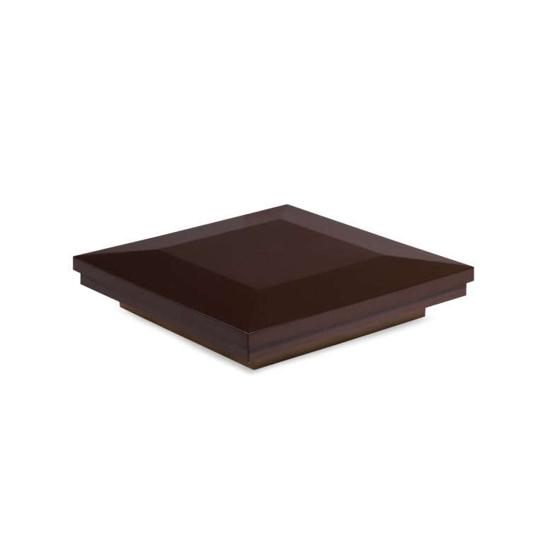 Sq. Ornamental Downward Low Voltage Light Post Cap (ACT) & 2-Way Splitter - Kona