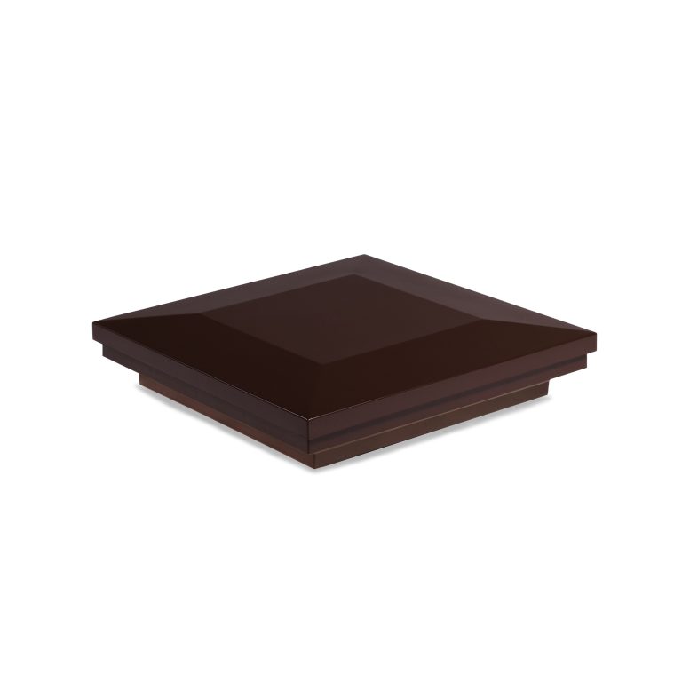 Sq. Ornamental Downward Low Voltage Light Post Cap (ACT) & 2-Way Splitter - Vintage Lantern