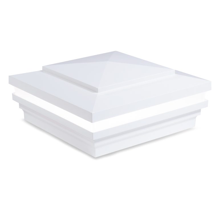 Sq. Cape May Halo Low Voltage Light Post Cap (ACT) & 2-Way Splitter