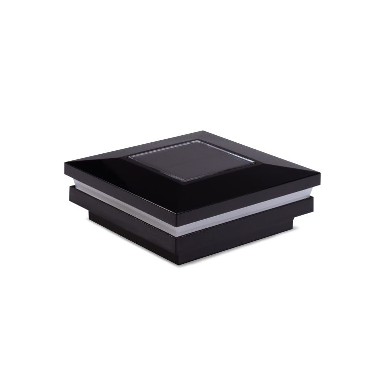 Sq. Ornamental Solar Light Post Cap