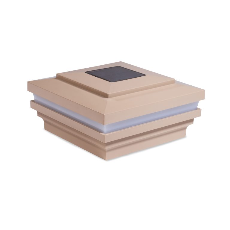 Sq. Cape May Halo Solar Light Post Cap - Rope Swing